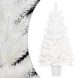 vidaXL Umelý vianočný stromček, realistické ihličie, biely 90cm