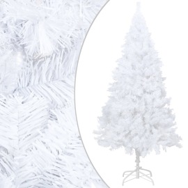 vidaXL Umelý vianočný stromček s hustým ihličím biely 120cm PVC