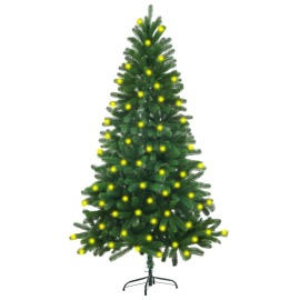 vidaXL Umelý vianočný stromček s LED 150cm zelený