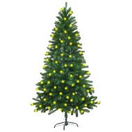 vidaXL Umelý vianočný stromček s LED 150cm zelený - cena, porovnanie