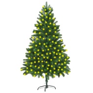 vidaXL Umelý vianočný stromček s LED 210cm zelený - cena, porovnanie