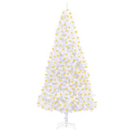 vidaXL Umelý vianočný stromček s LED 300cm biely