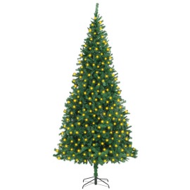 vidaXL Umelý vianočný stromček s LED 300cm zelený