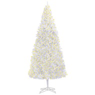 vidaXL Umelý vianočný stromček s LED 500cm biely - cena, porovnanie