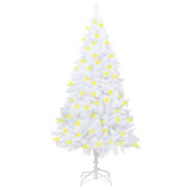 vidaXL Umelý vianočný stromček s LED a hustými vetvičkami biely 150cm - cena, porovnanie
