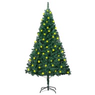 vidaXL Umelý vianočný stromček s LED a hustými vetvičkami zelený 180cm - cena, porovnanie