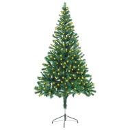 vidaXL Umelý vianočný stromček s LED a podstavcom 150cm 380 vetvičiek - cena, porovnanie