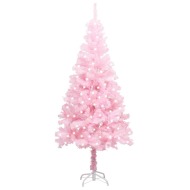vidaXL Umelý vianočný stromček s LED a podstavcom ružový 240cm PVC - cena, porovnanie