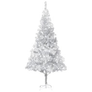 vidaXL Umelý vianočný stromček s LED a podstavcom strieborný 240cm - cena, porovnanie
