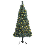 vidaXL Umelý vianočný stromček s LED a podstavcom zelený 120cm PET - cena, porovnanie