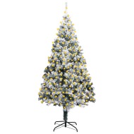 vidaXL Umelý vianočný stromček s LED a snehom zelený 300cm PVC - cena, porovnanie