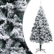 vidaXL Umelý vianočný stromček s LED a snehom zelený 400cm PVC - cena, porovnanie