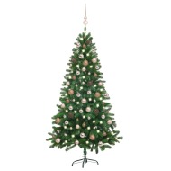 vidaXL Umelý vianočný stromček s LED a súpravou gulí 150cm zelený - cena, porovnanie
