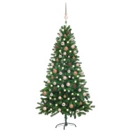 vidaXL Umelý vianočný stromček s LED a súpravou gulí 180cm zelený - cena, porovnanie
