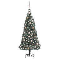 vidaXL Umelý vianočný stromček s LED a súpravou gulí zelený 120cm PVC&PE - cena, porovnanie