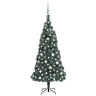 vidaXL Umelý vianočný stromček s LED a súpravou gulí zelený 150cm PVC&PE - cena, porovnanie