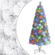 vidaXL Umelý vianočný stromček s LED biela 150cm optické vlákno - cena, porovnanie