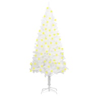 vidaXL Umelý vianočný stromček s LED biely 180cm - cena, porovnanie
