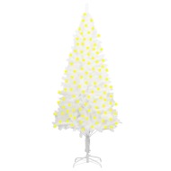 vidaXL Umelý vianočný stromček s LED biely 210cm - cena, porovnanie