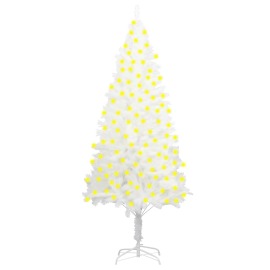 vidaXL Umelý vianočný stromček s LED biely 240cm
