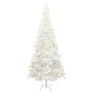 vidaXL Umelý vianočný stromček s LED L 240cm biely - cena, porovnanie