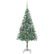 vidaXL Umelý vianočný stromček s LED, súpravou gulí a šiškami 180cm - cena, porovnanie
