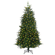 vidaXL Umelý vianočný stromček s LED zelený 180cm PVC a PE - cena, porovnanie