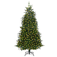 vidaXL Umelý vianočný stromček s LED zelený 240cm PVC a PE - cena, porovnanie