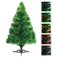 vidaXL Umelý vianočný stromček s optickým vláknom zelený 64cm - cena, porovnanie