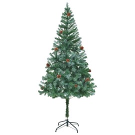 vidaXL Umelý vianočný stromček so šiškami 180cm