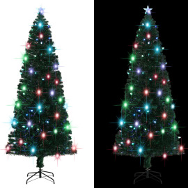 vidaXL Umelý vianočný stromček s podstavcom a LED 240cm 380 vetvičiek