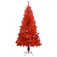 vidaXL Umelý vianočný stromček s podstavcom červený 120cm PVC - cena, porovnanie