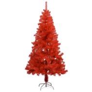 vidaXL Umelý vianočný stromček s podstavcom červený 150cm PVC - cena, porovnanie