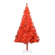 vidaXL Umelý vianočný stromček s podstavcom, červený 210 cm , PVC - cena, porovnanie