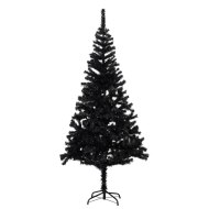 vidaXL Umelý vianočný stromček s podstavcom čierny 180cm PVC - cena, porovnanie