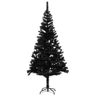 vidaXL Umelý vianočný stromček s podstavcom čierny 240cm PVC - cena, porovnanie