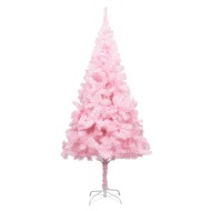 vidaXL Umelý vianočný stromček s podstavcom, ružový 210 cm , PVC - cena, porovnanie
