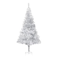 vidaXL Umelý vianočný stromček s podstavcom, strieborný 180 cm , PET - cena, porovnanie