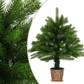 vidaXL Umelý vianočný stromček s realistickým ihličím zelený 65cm