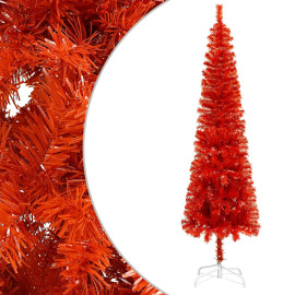 vidaXL Úzky vianočný stromček červený 210cm