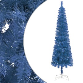 vidaXL Úzky vianočný stromček modrý 180cm