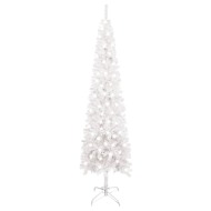 vidaXL Úzky vianočný stromček s LED biely 180cm - cena, porovnanie