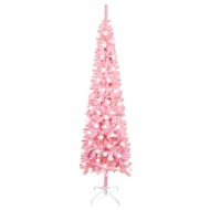 vidaXL Úzky vianočný stromček s LED ružový 120cm - cena, porovnanie