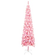 vidaXL Úzky vianočný stromček s LED ružový 150cm - cena, porovnanie