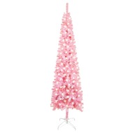 vidaXL Úzky vianočný stromček s LED ružový 240cm - cena, porovnanie
