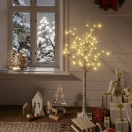 vidaXL Vianočný stromček 120 LED 1,2m biela vŕba vnútorný vonkajší