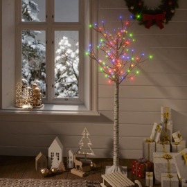 vidaXL Vianočný stromček 140 LED 1,5 m farebný vŕba vnútorný vonkajší