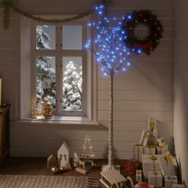 vidaXL Vianočný stromček 180LED 1,8m modrý vŕba vnútorný vonkajší