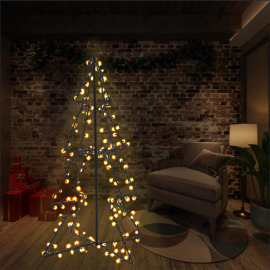 vidaXL Vianočný stromček, kužeľ, 160 LED, dovnútra aj von 78x120cm