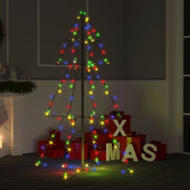 vidaXL Vianočný stromček kužeľ 160 LED exteriér a interiér 78x120cm